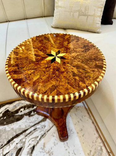 Moroccan round coffee table - coffee,