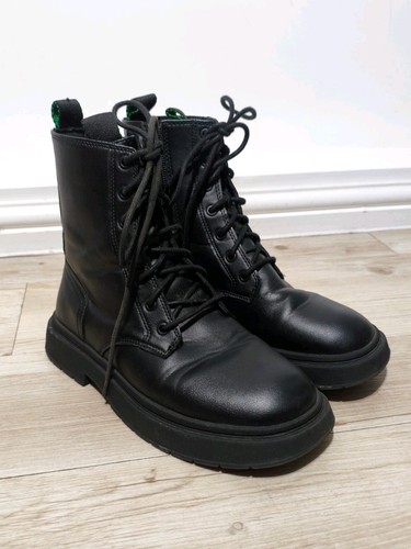 Zara black combat boots 36 - boots,