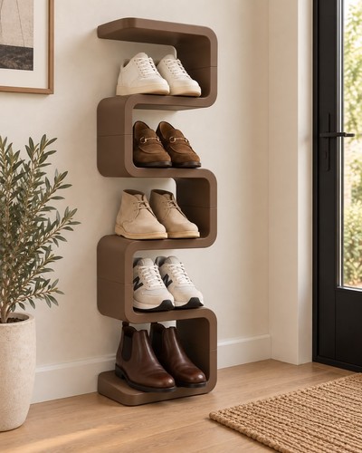 Shape shoe rack - s-shape,