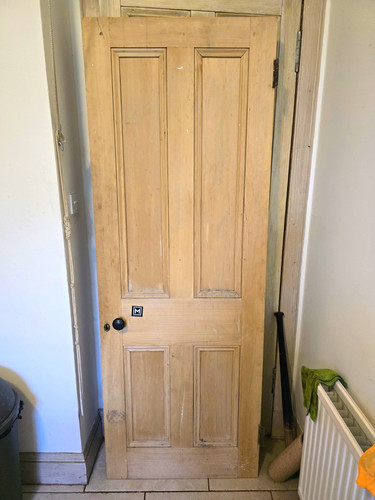 Unfinished beige wood panel - 4,