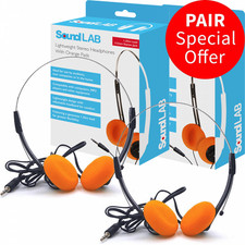 2 x Vintage Stereo Headset Ear Retro 80s Pad Walkman Headphones PC MP3 Sport