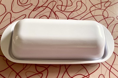 Melamine butter dish white - butter,