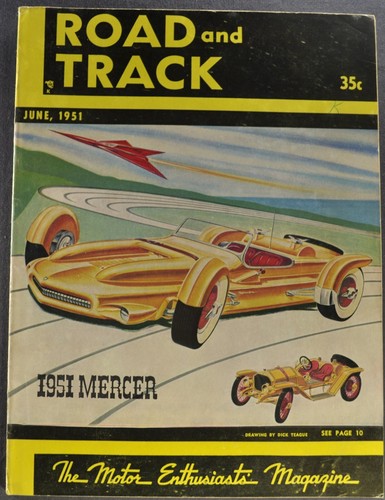 1951 road track magazine - road,