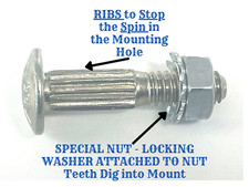 100 Farm Agricultural Trailer Fence Marine Bolt Nut Snow Plow 5/16 x 1.5 Grade 5