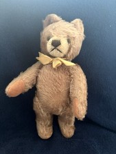 Vintage Steiff  Mid Brown Mohair Bear - Button to Ear -23cm - Working Squeaker