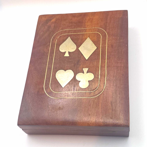 Wood brass playing - wood, card
