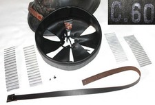 Leather black liner helmet Adrian15 type2, chinstrap, corrugated spacers size 60