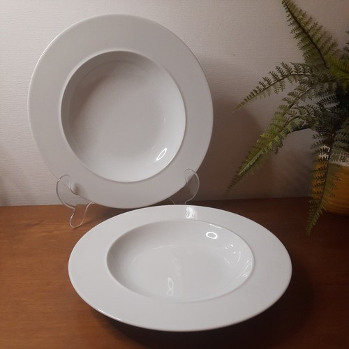 Denby white rimmed pasta - denby,