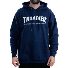 Thrasher Magazine Navy Skate Mag Logo Hooded 