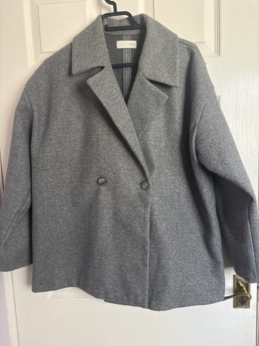 Zara grey double breasted - grey,