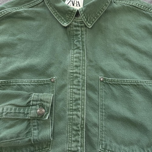 Zara jacket womens green - zara, s