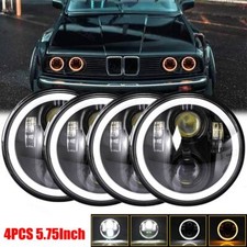 4X 5-3/4 5.75" LED Headlights Combo Turn Lights For BMW 325i 528i 535i E30