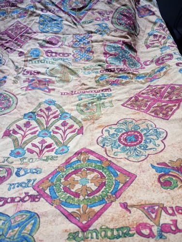 Pair vintage tapestry medieval - vintage,
