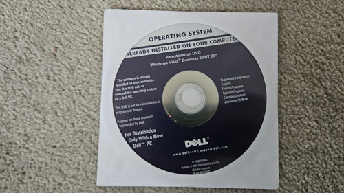 Dell reinstallation for - dell,