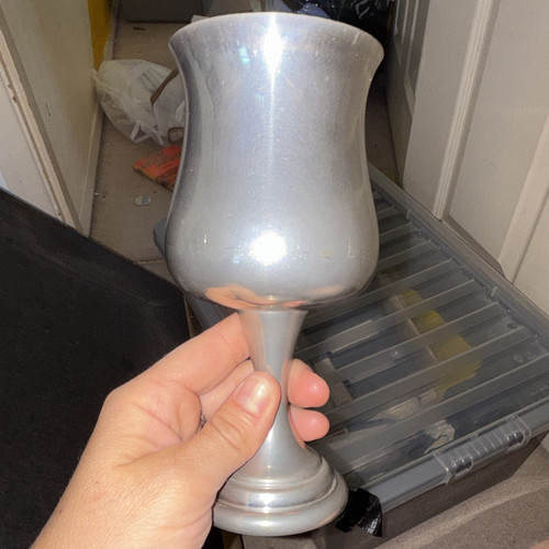 Pewter goblet chalice - pewter,