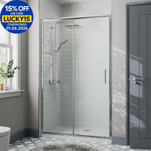 1100mm sliding shower door - 1100mm,