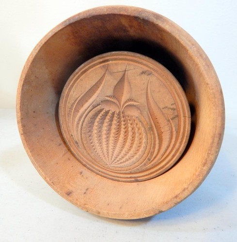 Antique hand carved - leaf, &