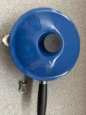 Vintage Blue Le Creuset French Cast Iron Lidded Saucepan with Spout 20cm