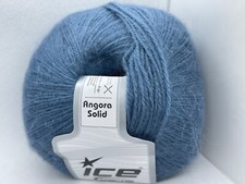 Denim Blue Angora Solid 77580 Ice Yarns Acrylic Angora Wool Blend 100gram 601yds