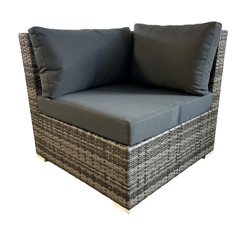Grey rattan furniture sofa - grey, set