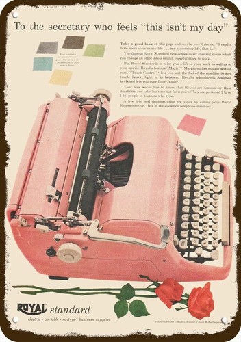 1954 royal pink - royal, typewriter