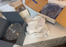 3 Waterford Crystal Seahorse Server GLANDORE Rose COLLEEN Salad Bowl In Boxes