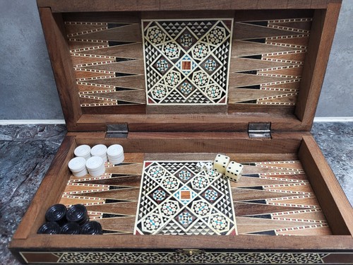 Vintage syrian inlaid wooden - vintage,