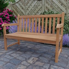 4ft Teak 2 Seat Traditional