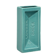 London Brick Vase in Turquoise