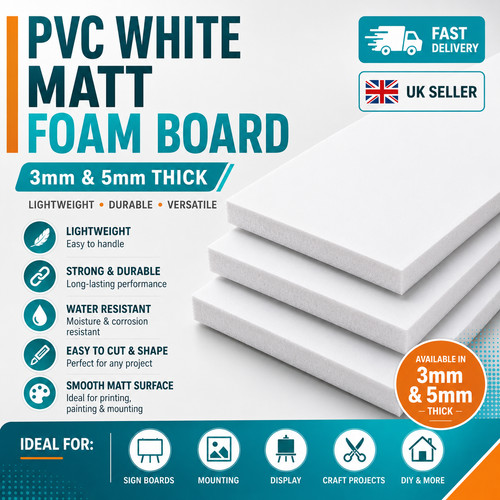 Pvc white matt - pvc, board