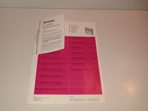 Instruction manual trumatic - trumatic, s