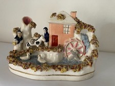 ANTIQUE 19TH CENTURY STAFFORDSHIRE FIGURE OF A WATERMILL