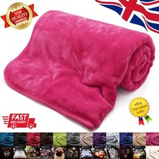 LUXURY FAUX FUR BLANKET BED THROW SOFA SOFT WARM FLEECE THROW SINGLE DOUBLE KING