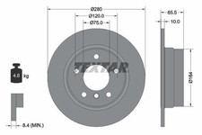 2x Textar Rear Solid Brake