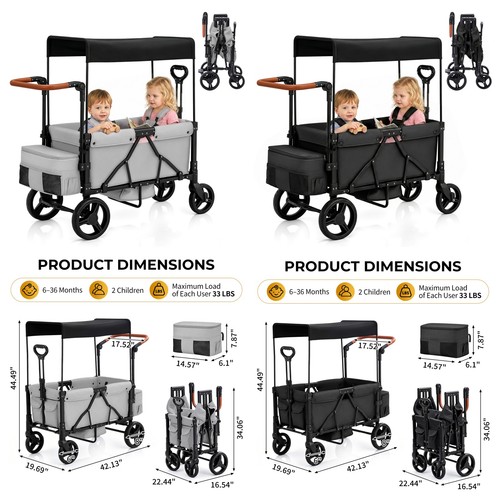 Folding kids stroller wagon - folding,