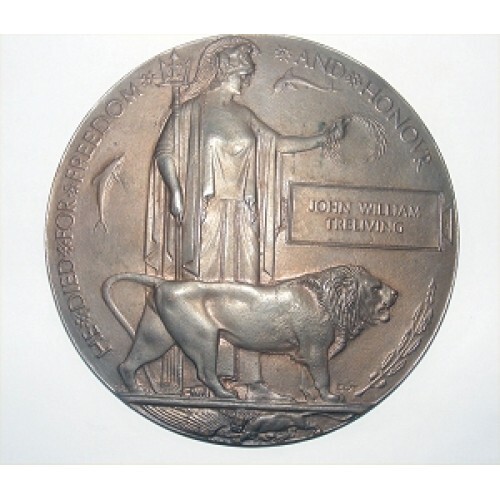 Ww1 death penny plaque - penny,