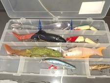 3 boxes of lures  makers include Rapala, Salmo, Yo-zuri, Mick Brown - New 
