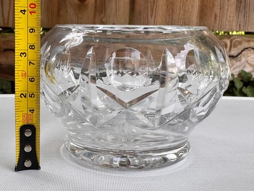 Vintage cut crystal - glass, rose