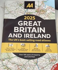 AA Atlas 2025 Paperback Road Atlas UK Great Britain and Ireland