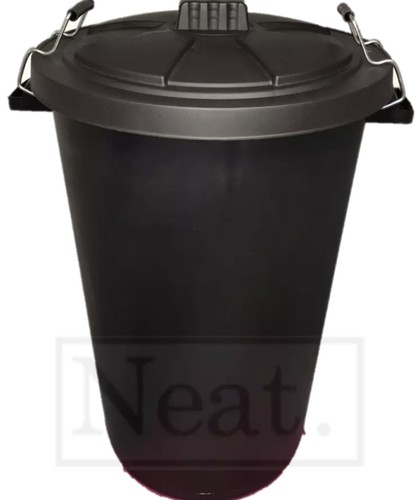 2x85l plastic black - plastic, bin