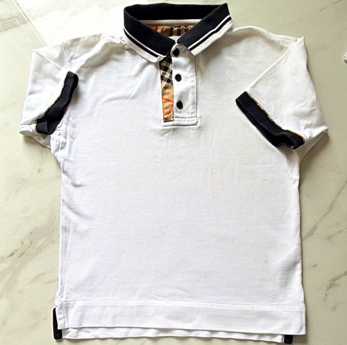 Burberry boys white piqué - burberry,