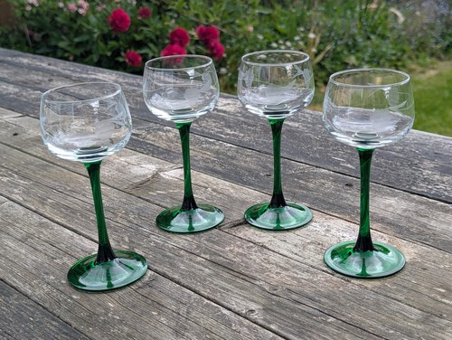 Vintage luminarc green stem - vintage,
