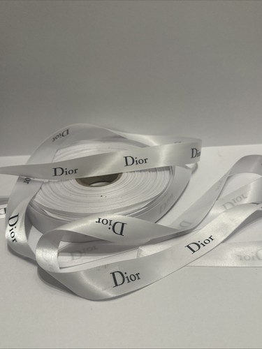 Dior white ribbon silver grey - white,
