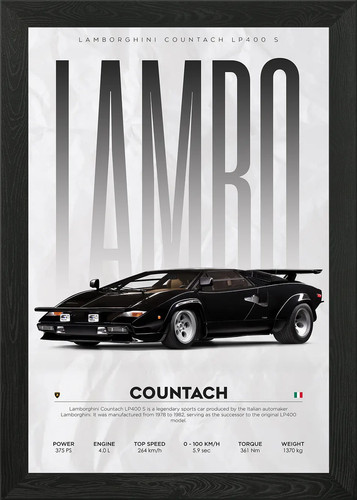 Lamborghini countach framed - lamborghini,
