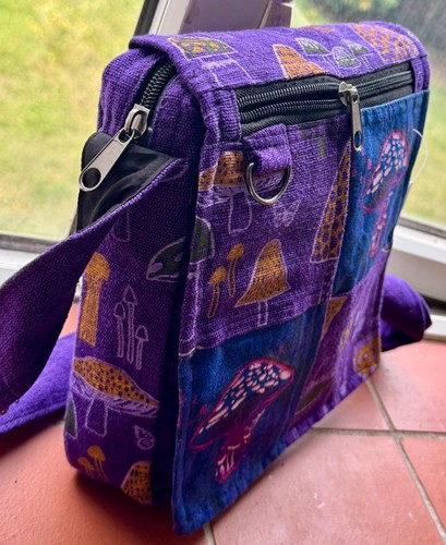 Handmade cotton shoulder bag - cotton,