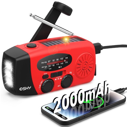 Emergency hand crank solar - hand,