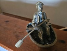 vintage brass boat ornamet man