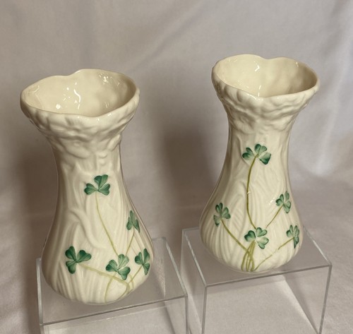 Belleek pottery pair - belleek, of