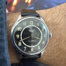 VINTAGE SMITHS EMPIRE MILITARY MECHANICAL MEN WRIST WATCH MADE IN GREAT BRITAIN 