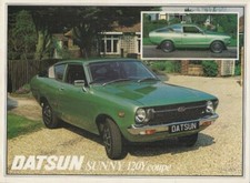 Datsun Nissan Sunny 120Y Coupe 1978 UK Market Single Sheet Sales Brochure